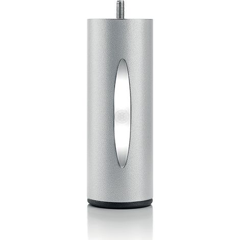 BELLECOUR LITERIE Pied de lit cylindrique lumineux Gris Hauteur 16 cm (vendu à l'unité) (1/3)