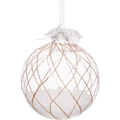 Pallina in polistirolo d.10cm bianco assortito - Feeric lights & christmas