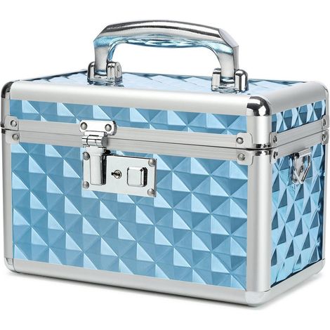 Boîte à médicaments verrouillable avec serrure, Bleu Petit