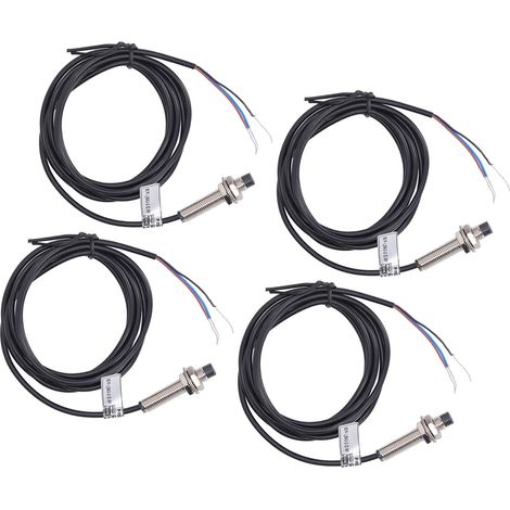 4er-Set Näherungsschalter, 8 mm Durchmesser, PNP, 3-adrig, normalerweise geschlossen (NC), induktiver Näherungssensor, 6 bis 36 V DC (1/5)