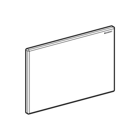 Plaque de fermeture Chromé mat Geberit Sigma (1/4)