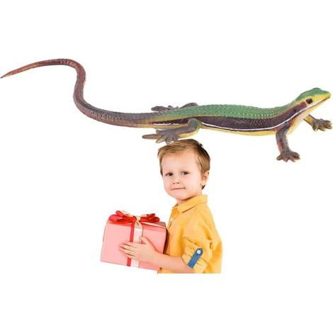 Ciel-Lézard pour Modèle Artificiel Reptile Réaliste Lézard Figurines d'animaux Faux Lézards pour Adolescents Adultes, Décoration de faveurs de Fête de Noël (1/5)