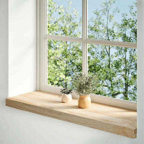 Appuis de fenêtre 2 pcs non traité 80x30x2 cm bois chêne massif