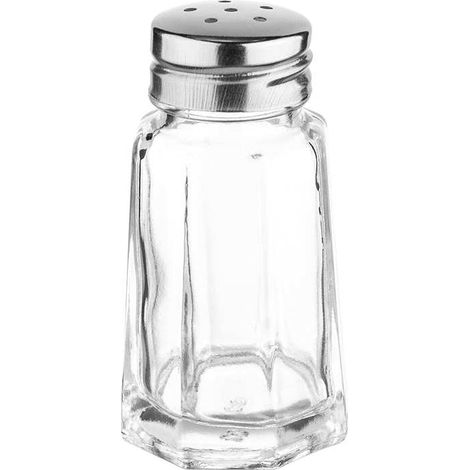 Salero y pimentero Matteo, tarro de cristal para especias, sal y pimienta, 30 ml, acero inoxidable