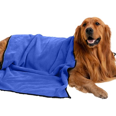 1 serviette pour chien, microfibre ultra-absorbante, 140 x 70 cm, pour séchage après bain, piscine ou voyage (1/5)