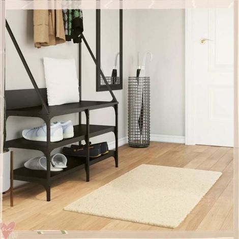 Tapis - VINGVO - HUARTE - poils courts fourrure - lavable 30°C - anti‑dérapant 60x110 cm (1/5)