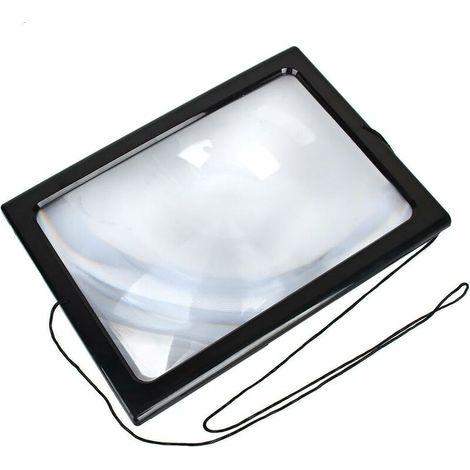 Hands Free 3x A4 Large Size Magnifier with LED Light Reading Magnifier Gdel (1/5)
