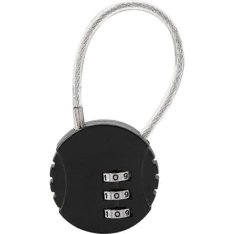 Cadenas de sécurité, cadenas à combinaison, cadenas de voyage avec câble en acier, cadenas à 3 chiffres pour valises et sacs à dos, aquarium (1/5)