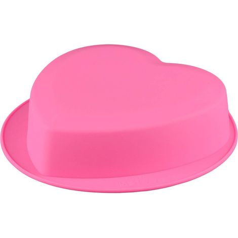 Moule silicone grande taille en forme de cœur, plat de cuisson antiadhésif pour pudding, gâteau et muffins, usage pâtisserie