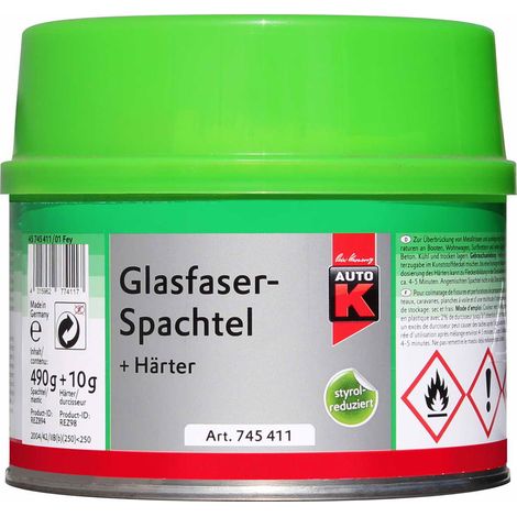 Auto-K Glasfaserspachtel + Härter 500 g Spachtel Spachtelmasse