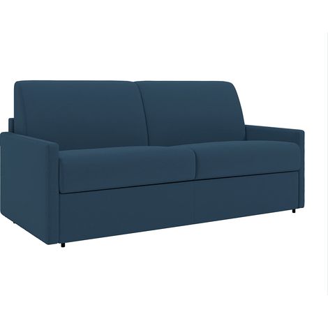 Divano letto 2 posti express in tessuto blu notte con seduta memory foam - Letto 120 cm - Materasso 22 cm memory foam - - CALIFE (1/5)