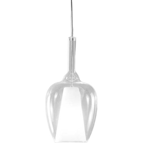 Ofelia S/10 Mini Suspension En Verre Borosilicate Transparent Avec Douille E27, Câble De 3 Mètres - Gea Luce (1/3)