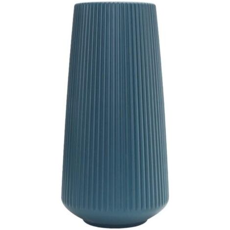 Vase moderne en plastique 15,5x30,5 cm – Design géométrique pour fleurs fraîches et séchées – Décoration intérieure élégante