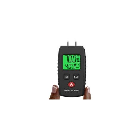 Testeur Humidité, Détecteur d'Humidité à Écran LCD avec rétroéclairage vert, Broche avec 5 Modes, Détecteur de Moisissures pour Bois et Matériaux de Construction (1/5)