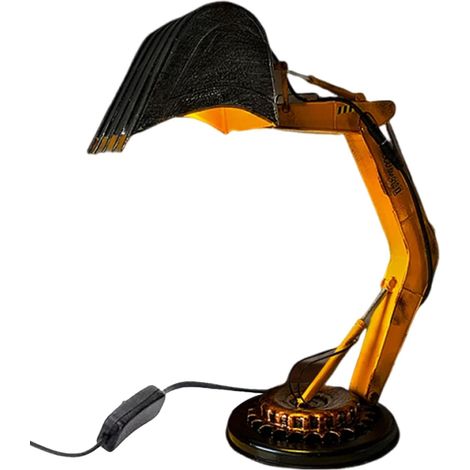 Lampe de Bureau Enfant Excavatrice Veilleuse LED Décoration Chantier Chevet (1/4)