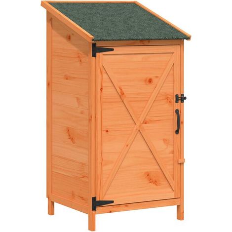 Chalet de jardin marron, 59,5 x 56 x 113,5 cm, bois d'ingénierie (1/5)