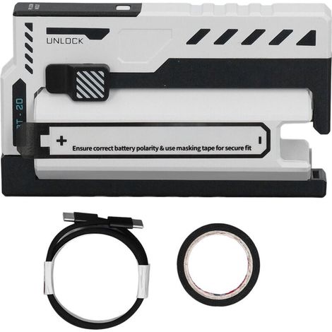 Recyclable Replaceable Mobile Power Bank Box QC PD PPS DCP AFC PE Protocol Portable Charger for Phone Headphones Tablet for 20700 (White). (1/5)