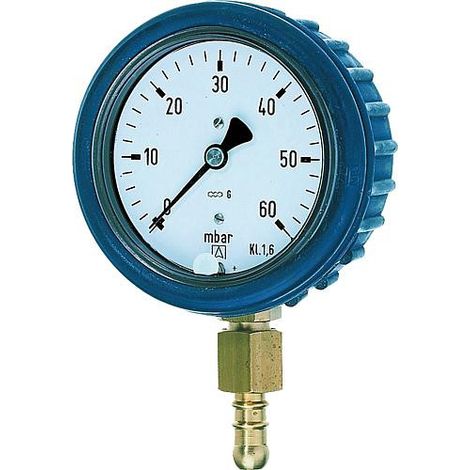 Manomètre 63mm, 0-60mbar 63mm, raccordement 1/4" (1/2)