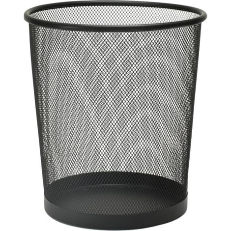 Poubelle de bureau - Corbeille à papier carrée en fil métallique - Pour le recyclage et l'élimination des déchets - Pour cuisine, salle de bain, bureau, école (18,5 l) (1/5)