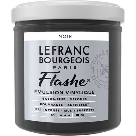 Peinture vinylique - Flashe - Noir - 265 - Lefranc Bourgeois - 125ml