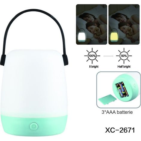 Wisdom - Lampada Led Da Scrivania Tavolo Dimmerabile Portatile Manico A Batterie Dt-2671 -