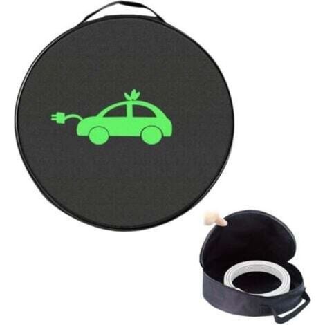 Bolsa para cables negra, bolsa de carga, bolsa de carga para coche eléctrico, bolsa impermeable para guardar cables de vehículos eléctricos, bolsa para maletero compatible con todos los cables de exte (1/5)