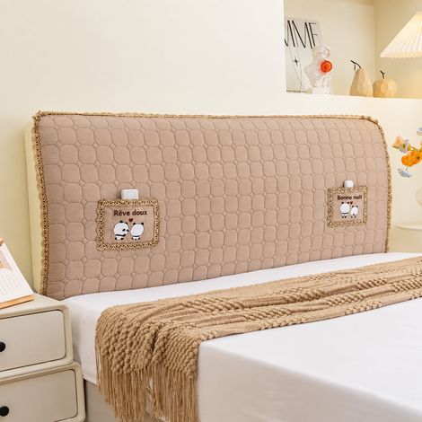 Housse de tête de lit matelassée polycoton seersucker café au lait 1,2 m x 65 cm 1.2 65 cm réf 40 × 35 × 5 cm 900 g – Livraison gratuite
