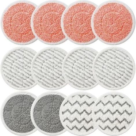 XKITP7000 – Lot de 12 tampons de Rechange pour Balai Vapeur Shark S7001 S8201 S8001 S7201 S7000 S7000AMZ S7001TGT Series – Tampons de Balai à récurer à Vapeur et à récurer Tout-en-Un, modèle de pièce (1/5)