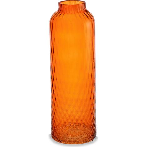 "Vaso artigianale BOTTIGLIA in vetro di Murano arancio 34 cm" (1/2)