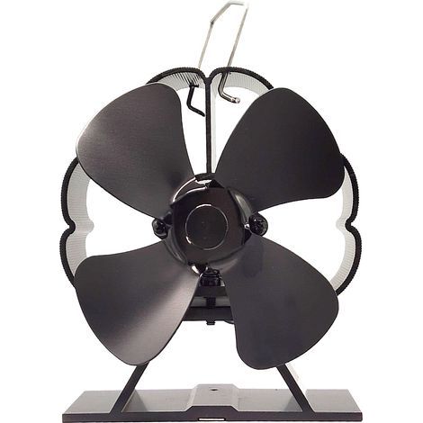 Ventilador para estufa de leña accionado por calor - 4 aspas - Ventilador silencioso - Respetuoso con el medio ambiente - Para uso doméstico - Calefacción de alta eficiencia (1/5)