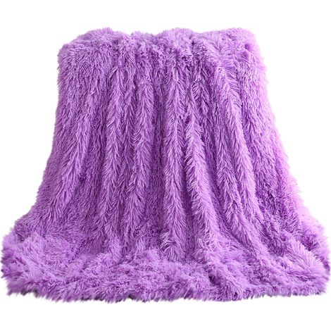 Couverture En Velours Double Face - 120 x 80 cm - Pour Canapé Lit Chaise - Microfibre Polyester - 1 Pièce (1/2)