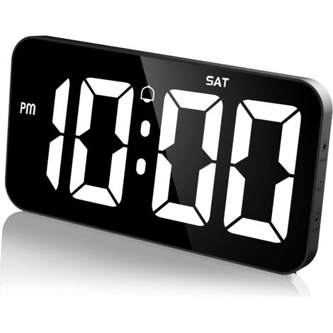 Große 11-Zoll-Digitalwanduhr mit automatischer Dimmfunktion, 12/24-Stunden-Anzeige und geräuscharmem Design für das Wohnzimmer, moderne Inneneinrichtung (1/5)