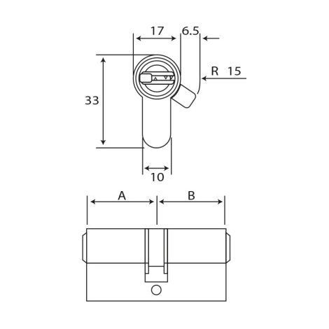 Inther Messing-Zähnezylinder - 30 x 30 mm, gleichschließend, INTHER (1/5)