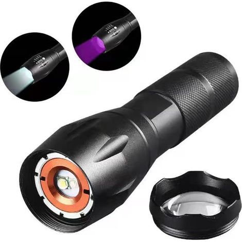 Lampe torche rechargeable ultra puissante, zoomable, étanche, idéale camping, randonnée et extérieur. (1/5)