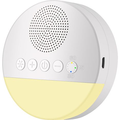 Veilleuse LED pour bébé avec machine à bruit blanc et veilleuse simulant la respiration, idéale pour l'endormissement. (1/5)