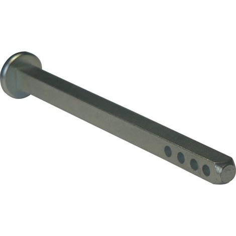Duval – Tige carrée bouchon 6mm – Longueur 90mm – 4 trous pré-percés – Acier zingué résistant à la corrosion – Assemblage rapide et efficace - 4TROUS