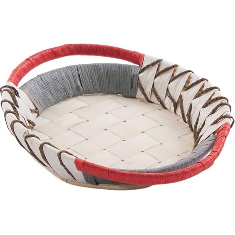 Cesto in vimini ovale, 34x29x6 cm (kit da 3)