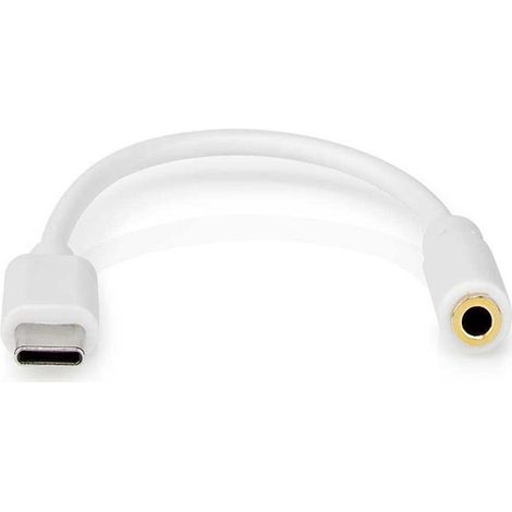 Adaptador usb c usb 20 usb c macho hembra de 35 mm 010m redondo niquelado pvc blanco caja