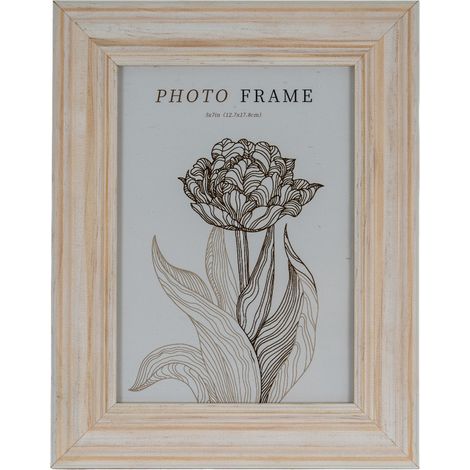 Isla Photo Frame 5X7 - Wood - White