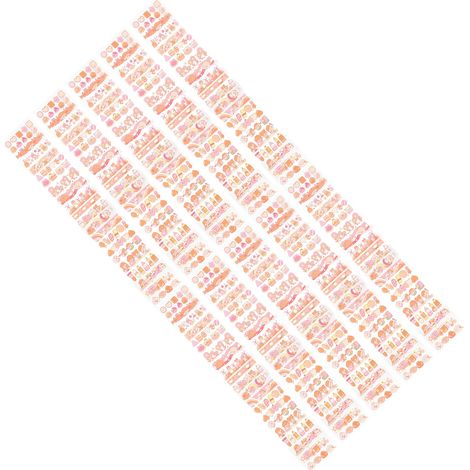 Lot de 10 rubans adhésifs PET décoratifs mignons, stickers cartoon pour calendrier, petites décos autocollantes, format long, type 1 (1/5)