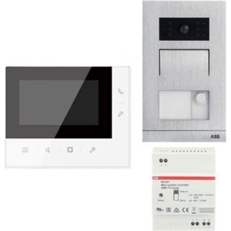 ABB Kit Videocitofono Monofamiliare vivavoce 2 fili pulsantiera a parete -  WLK315B