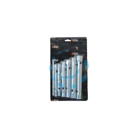 CHIAVI A TUBO DOPPIE IN SERIE 6 PEZZI - mm.6/7-8/9-10/11-12/13-14/15-16/17