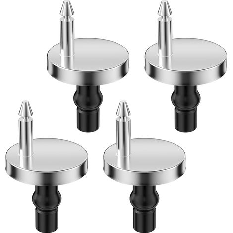 4 Pcs Charnière Abattant WC, Vis Caoutchouc Rechange Pièces de Rechange pour Couvercle de Toilette, Fixations de Siège de Toilette, Fixation Abattant WC Toilettes à Charnière, Montage Facile (1/5)