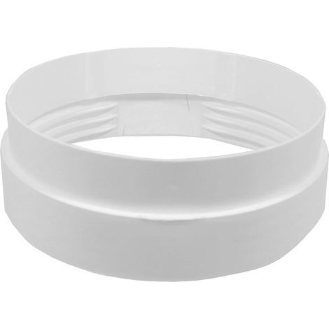 Air Conditioning Vent Hose Connector Adapter 150mm Threaded Polypropylene White Universal (1/5)