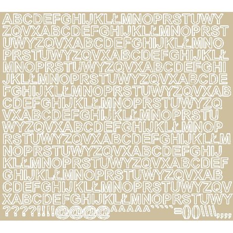 Lettere autoadesive adesive, 1 cm, beige lucide (1/2)