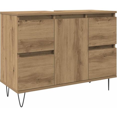 Maison Exclusive - Badschrank Artisan-Eiche 80x33x60 cm Holzwerks