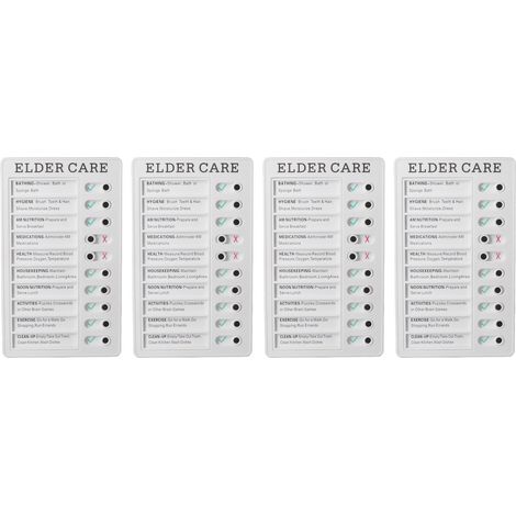 Tableau de tâches ménagères portable et recyclable (lot de 4) à faire soi-même, détachable et détachable, idéal pour organiser ses voyages et prendre soin des personnes âgées. (1/5)