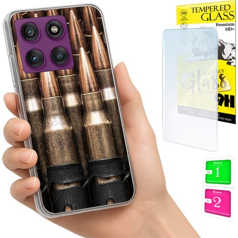 Funda para Motorola Edge 60 Pro con carcasa trasera y cristal 9H. (1/5)