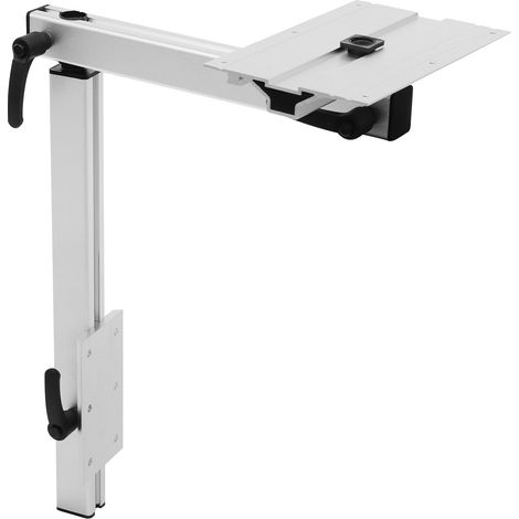 Pied de table pour camping-car – Charge 50 kg, hauteur réglable 17 cm, rotation 360° – Alu anodisé – Pour rangement supplémentaire