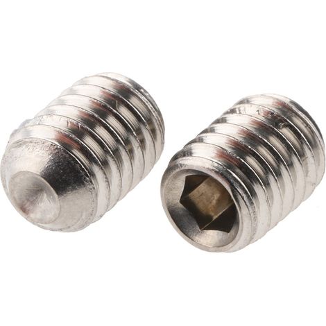 Vis sans tête, M6 x 8mm, tête Jeu de douilles hexagonales, en Acier Inoxydable Vis sans tête A2 304 ( Prix pour Sachet de 25 )